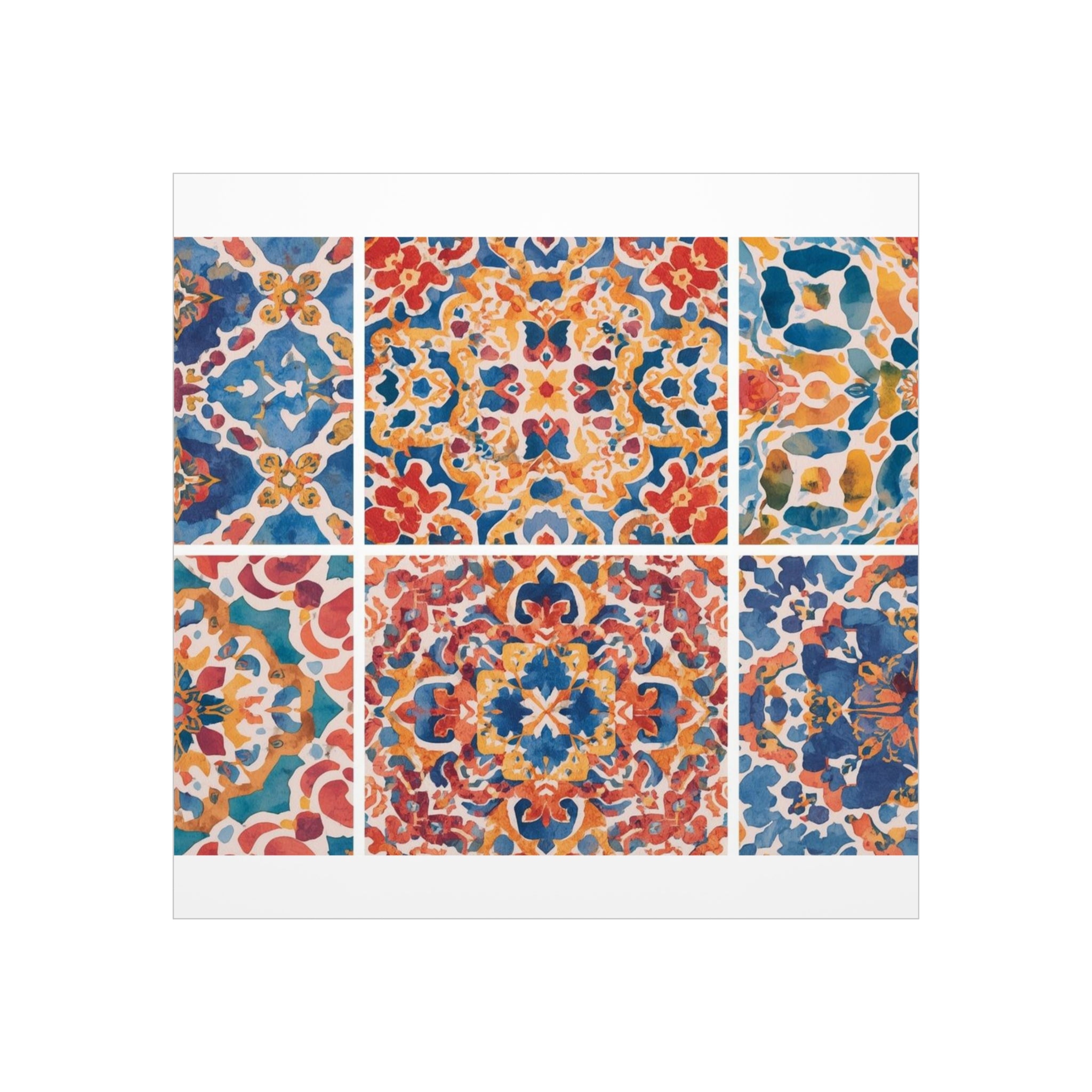 Colorful Foam Board Wall Art Tile Pattern Inspired Gift - Rosetta Creative Boutique